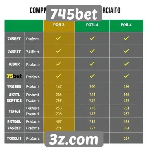 Comparativo entre 745bet e concorrentes no mercado