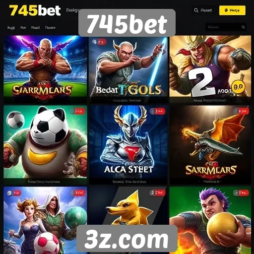 Variedade de jogos oferecidos pela 745bet